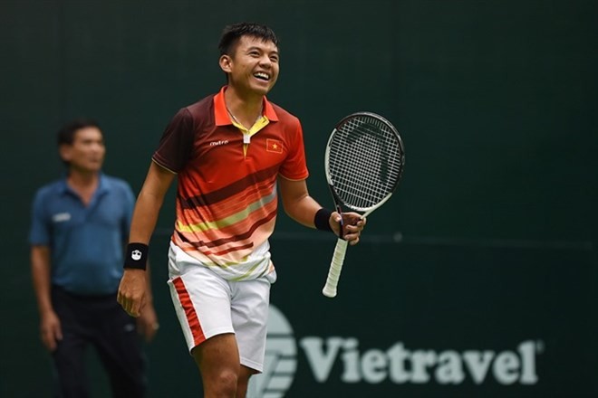 Top Vietnamese player Ly Hoang Nam gets a wildcard for the men’s singles and doubles events at ATP Challenger Tour, Vietnam Tennis Open Da Nang City 2019. (Photo courtesy of the Vietnam Tennis Federation)