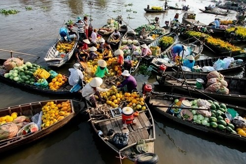 Cai Be floating market in Tien Giang province (Photo: vnexpress.net)