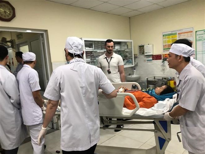 The injured tourists continue to receive treatment in hospital in HCM City (Photo: VNA)
