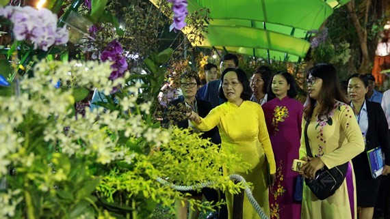 City’s leaders visit Ho Chi Minh City’s Spring Flower Festival 2019. (Photo: sggp)