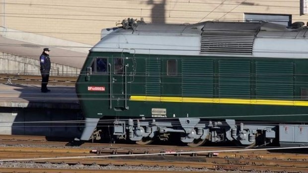 It was not known whether Kim Jong-un was on board the train. (Source: AFP)