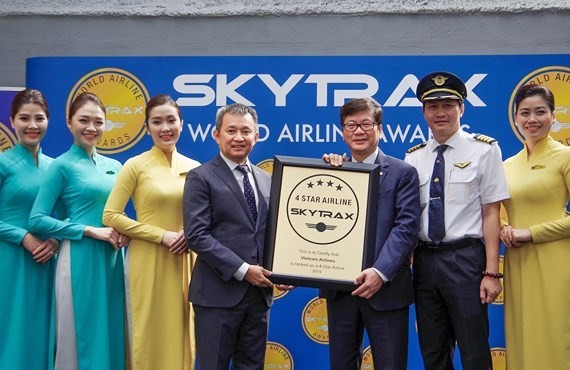 Vietnam Airlines has been certified with a 4-star airline by Skytrax for the fourth consecutive year (Source: Saigon Giai phong)