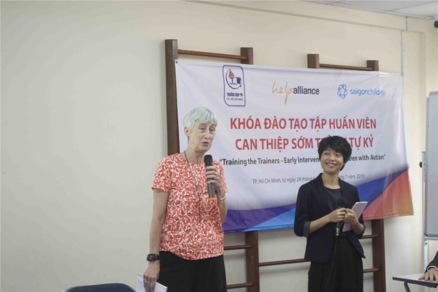 Saigon Children's Charity on June 24 started the last phase of the three-year project "Early Intervention for Children with Autism – Training the Trainers". (Photo courtesy of the saigonchildren)