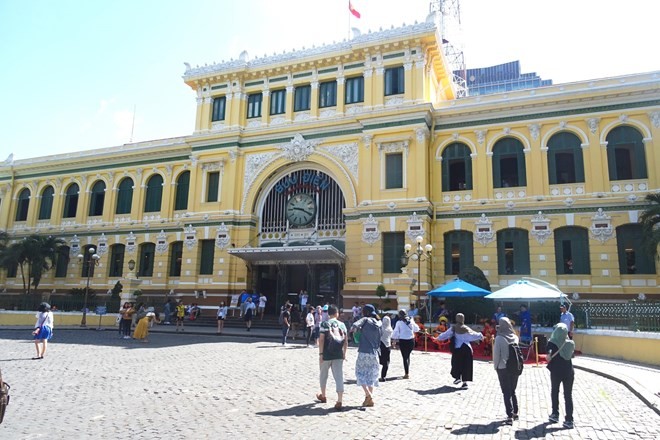 The Central Post Office, a popular tourist destination in HCM City (Photo: VNA)