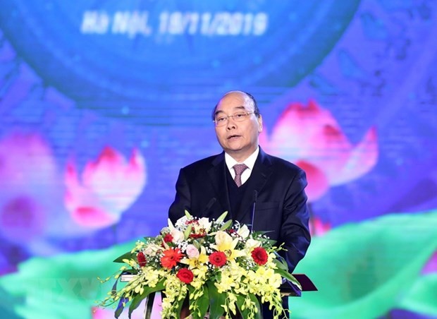 PM Nguyen Xuan Phuc addresses at the opening ceremony for the great national unity festival 2019 week. (Photo: VNA)