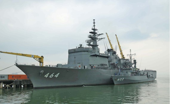 Two ships of Japan Maritime Self-Defence Force (JMSDF), Bungo and Takashima 