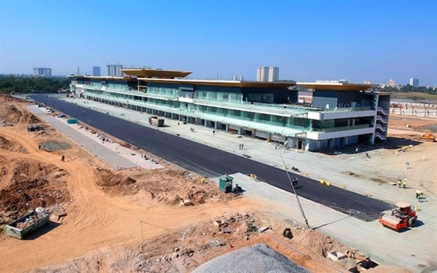 A building under construction for Formula 1 VinFast Vietnam Grand Prix (Photo: organising board) 