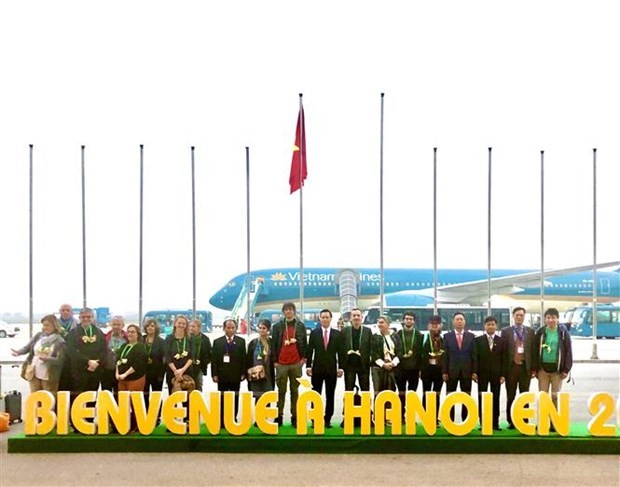 The first foreign tourists of Hanoi in 2020 (Source: VNA)