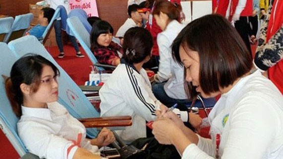Blood donation amid the COVID-19 pandemic (Photo: SGGP)