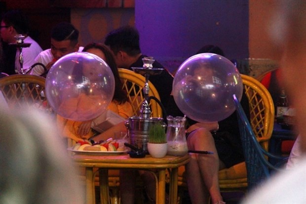 Funky balls are sold at bars and pubs on HCM City's Bui Vien Street. (Photo vietnamdaily.net.vn)