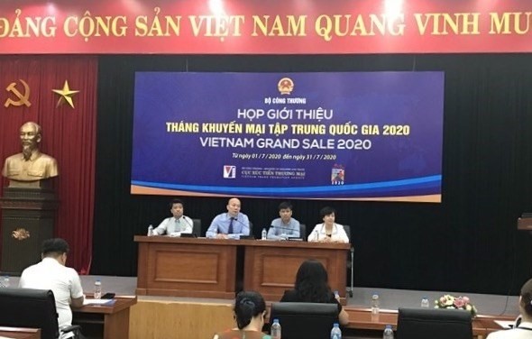 The briefing of the national promotion month ‘Vietnam Grand Sale 2020’ on June 25 (Photo: VNA)