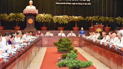 The 42nd session of the 10th-term HCMC Party Executive Committee opens on July 7. (Photo: SGGP)