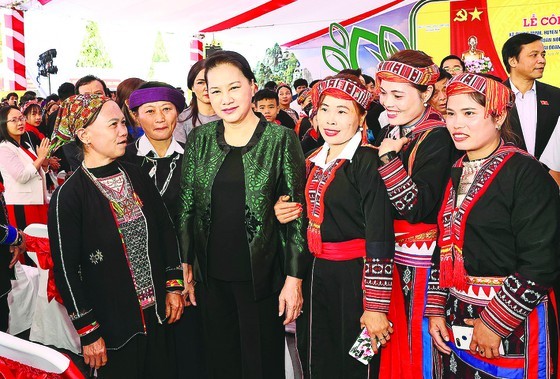 National Assembly Chairwoman Nguyen Thi Kim Ngan attends great national solidarity festival in Yen Bai  (Photo: VNA)