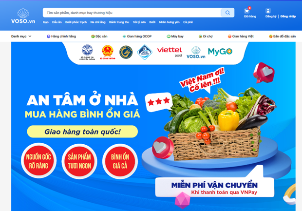 A screenshot of e-commerce platform Voso.