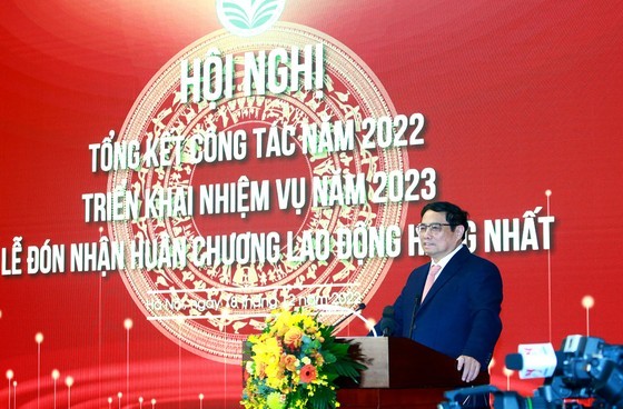 Prime Minister Pham Minh Chinh addresses the conference. (Photo: SGGP)