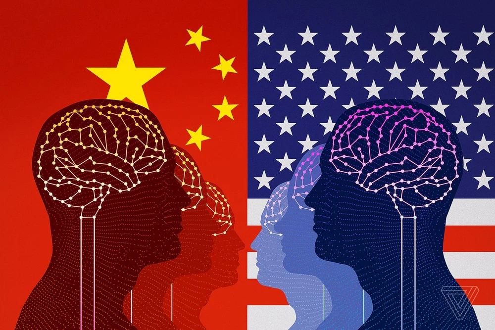 Trí tuệ nhân tạo của Trung Quốc được cho là sẽ vượt Mỹ. Ảnh: The Verge