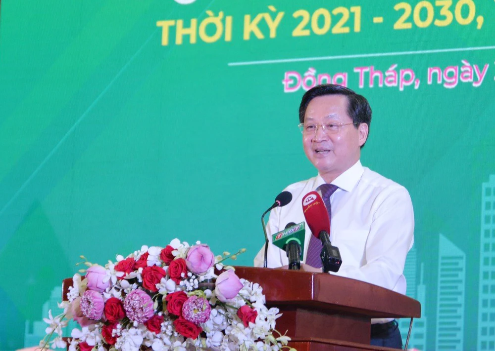 Phó Thủ tướng Lê Minh Khái phát biểu tại hội nghị