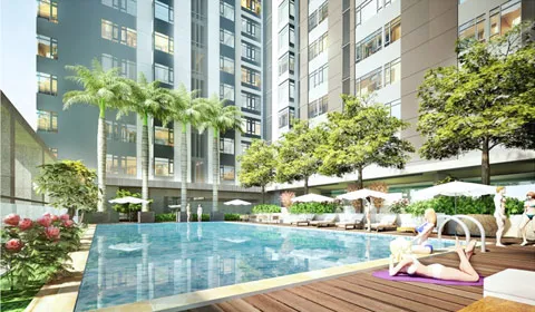 Hồ bơi trên không – một tiện ích độc đáo trong dự án Summer Square.
