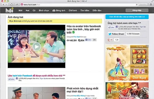 Giao diện web haivl.com. Giao diện web haivl.com.