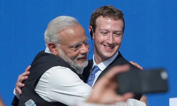 Thủ tướng Ấn Độ Narendra Modi (trái) và CEO Facebook Mark Zuckerberg. Thủ tướng Ấn Độ Narendra Modi (trái) và CEO Facebook Mark Zuckerberg.