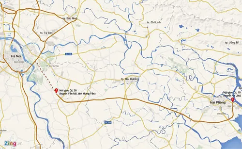 Bản đồ toàn tuyến cao tốc. Hơn 20km còn lại (đoạn đứt quãng) dự kiến hoàn thành tháng 12/2015.