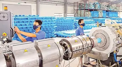 Dây chuyền sản xuất nhựa Bình Minh. Dây chuyền sản xuất nhựa Bình Minh.