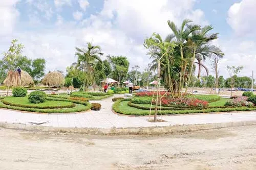 Một số hạng mục đang triển khai tại dự án Khu đô thị sinh thái Phú Sinh.