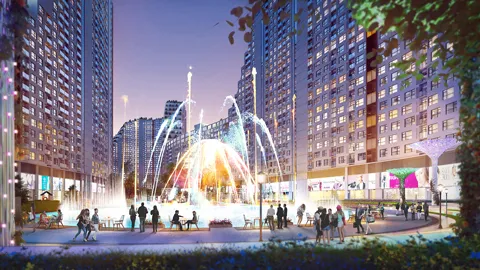 Quảng trường nước và ánh sáng