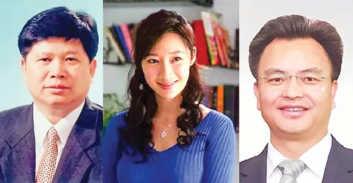 Xu Xiaowan là tình nhân của Chen Hongping (trái) và Wan Qingliang (phải). Xu Xiaowan là tình nhân của Chen Hongping (trái) và Wan Qingliang (phải).