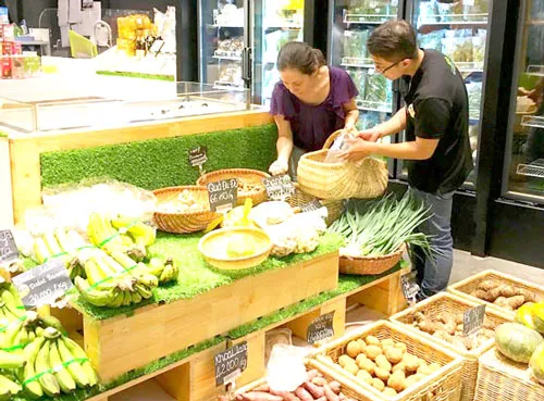 Thực phẩm organic bán tại một cửa hàng ở quận 7.