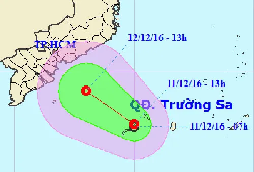 Hướng đi của áp thấp nhiệt đới. Hướng đi của áp thấp nhiệt đới.
