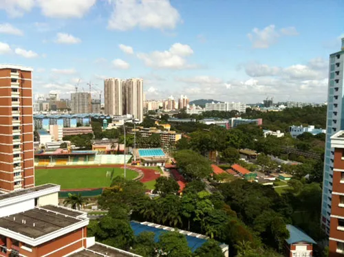 Một góc khu đô thị HDB.