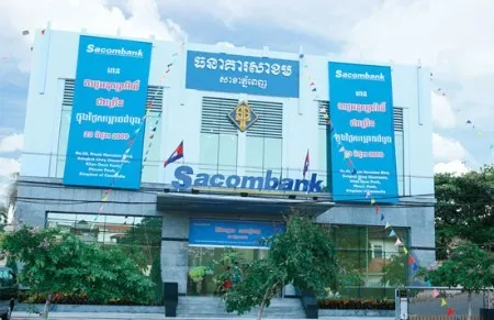 Trụ sở chi nhánh Sacombank tại Phnom Penh, Campuchia.