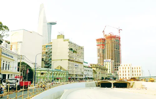 Hầm Thủ Thiêm - một trong những dự án trọng điểm của TPHCM. Ảnh: LÃ ANH Hầm Thủ Thiêm - một trong những dự án trọng điểm của TPHCM. Ảnh: LÃ ANH