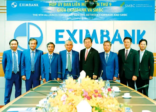 Ban lãnh đạo Eximbank và SMBC tại cuộc họp ủy ban liên minh lần thứ 9 giữa Eximbank và SMBC.