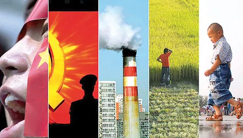 Thế hệ lãnh đạo mới của Trung Quốc đối mặt với những thách thức về môi trường, an ninh lương thực và bất ổn xã hội, mất cân bằng giới tính. Thế hệ lãnh đạo mới của Trung Quốc đối mặt với những thách thức về môi trường, an ninh lương thực và bất ổn xã hội, mất cân bằng giới tính.