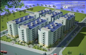 Phối cảnh dự án nhà ở dành cho người có thu nhập thấp tại khu đô thị An Vân Dương, TP Huế. Phối cảnh dự án nhà ở dành cho người có thu nhập thấp tại khu đô thị An Vân Dương, TP Huế.
