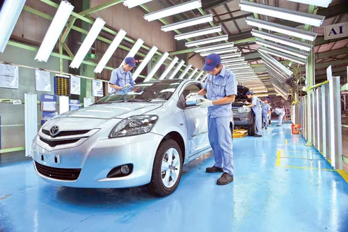 Lắp ráp ô tô tại Toyota Việt Nam. Lắp ráp ô tô tại Toyota Việt Nam.