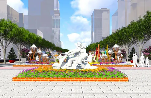 Tác phẩm Ký ức Sài Gòn của điêu khắc gia trẻ Trần Việt Hà.