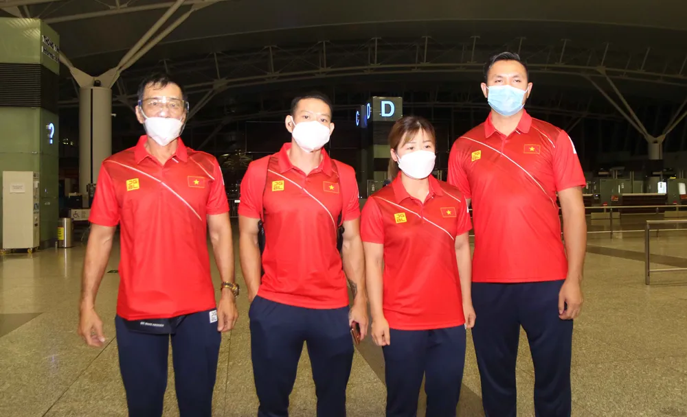 Đội tuyển cử tạ Việt Nam tự tin tại Olympic Tokyo 2020. Ảnh: Q.LƯỢNG