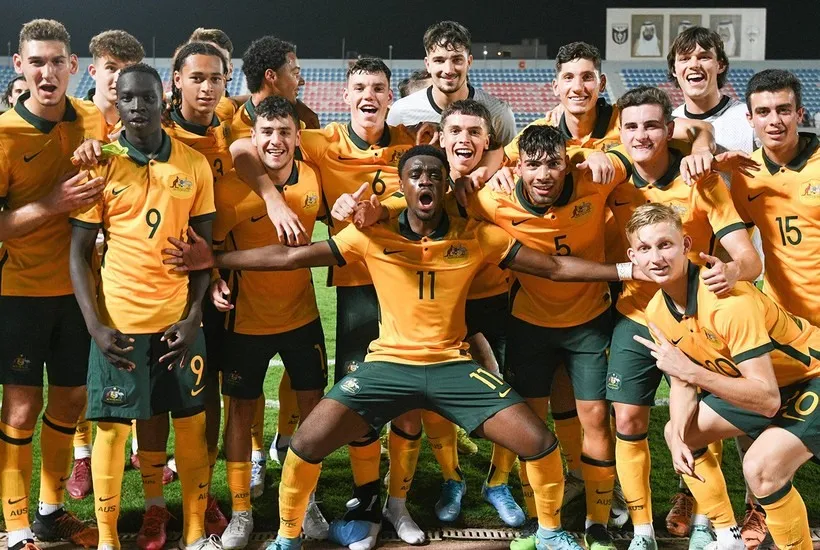 Các cầu thủ U23 Australia khá ấn tượng về thể hình