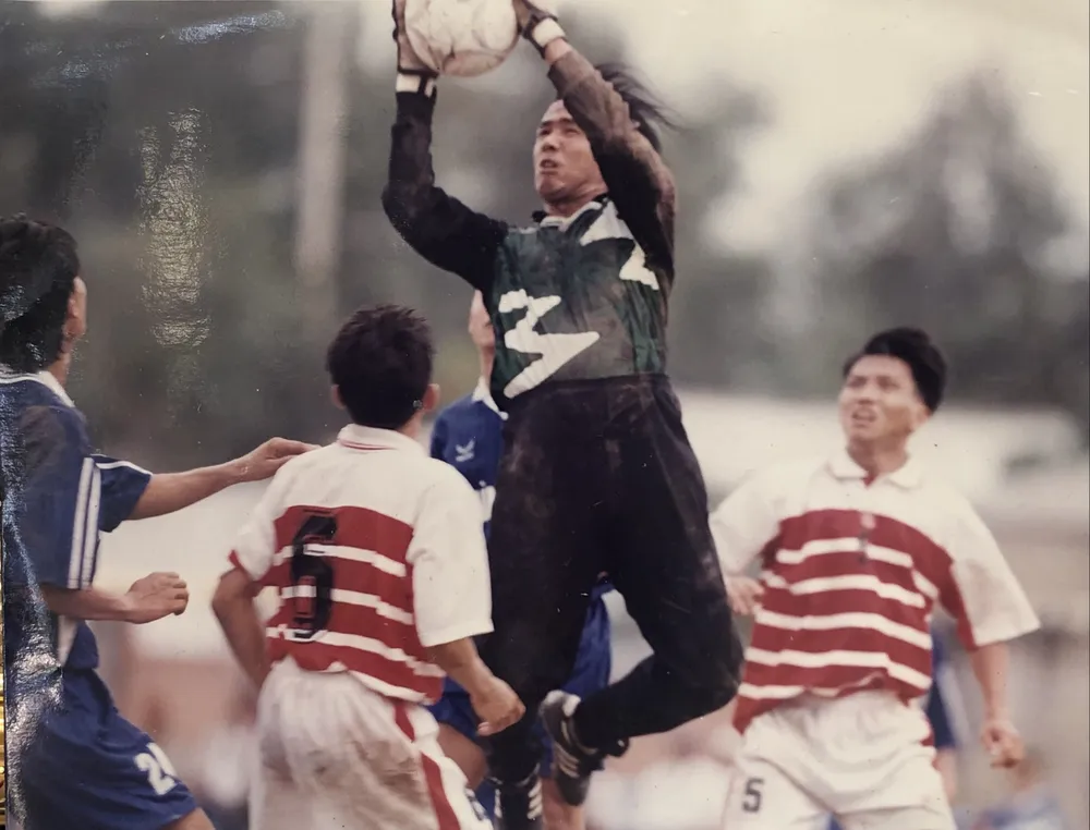 Cựu tuyển thủ Trần Văn Hiệp trong giai đoạn tung hoành trên sân cỏ