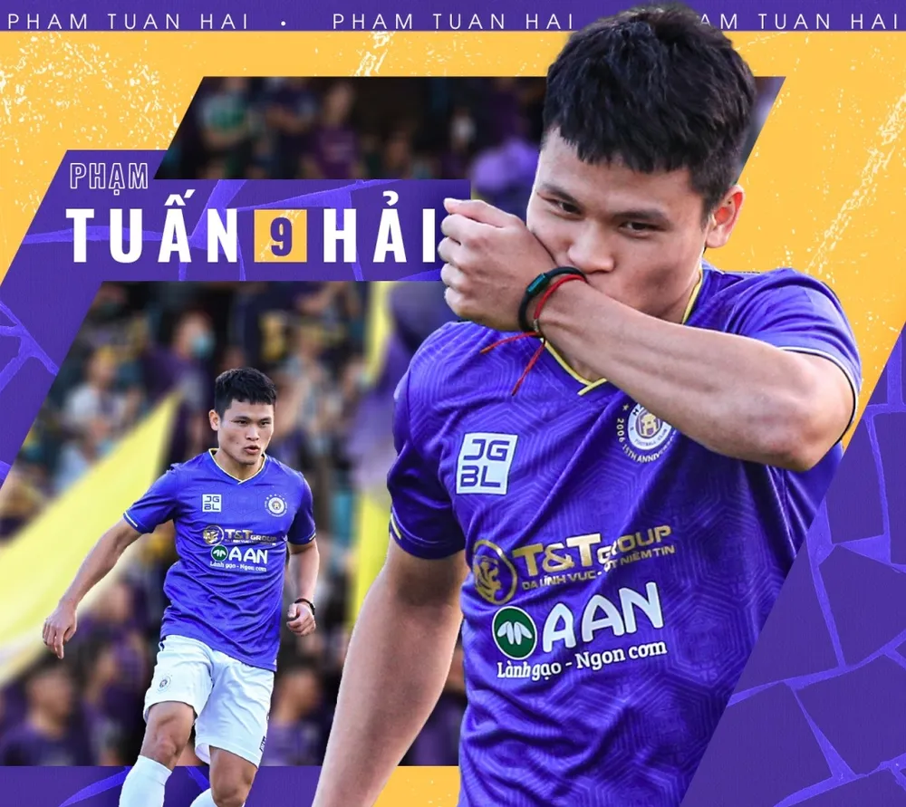 Tuấn Hải đang là tiền đạo chủ lực của Hà Nội FC Tuấn Hải đang là tiền đạo chủ lực của Hà Nội FC