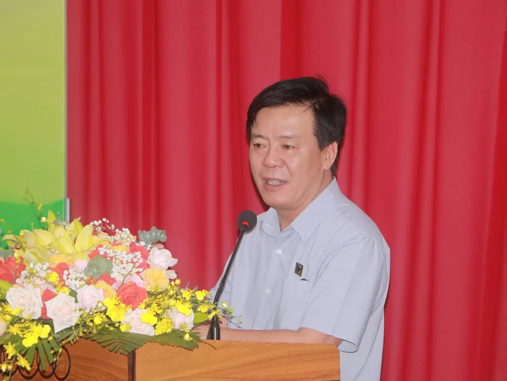 Ông Ngô Văn Đông - Tổng gíam đốc Cty CPPB Bình Điền phát biểu tại Hội nghị triển khai chương trình.