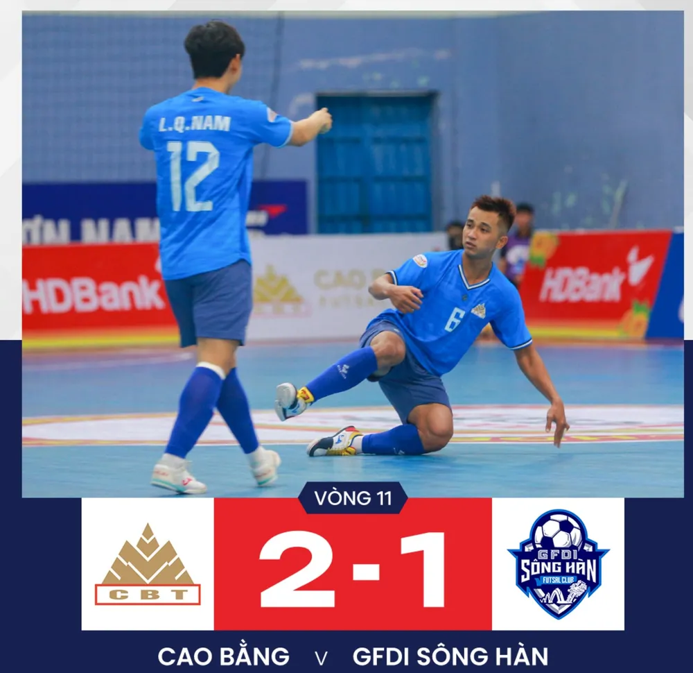 Cao Bằng tiếp tục phong độ ấn tượng khi giành 3 điểm trước Sông Hàn