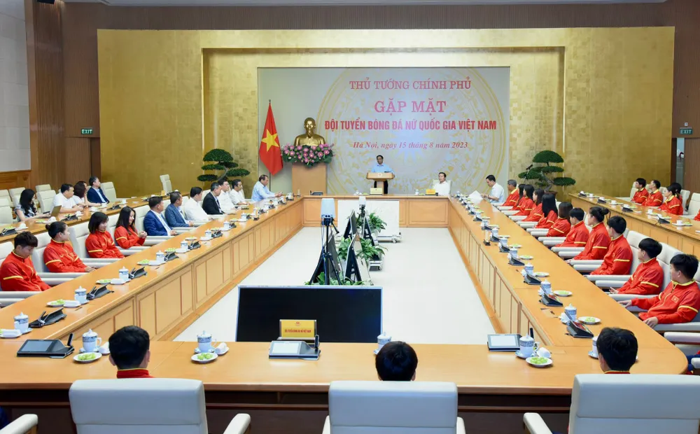 Toàn cảnh buổi gặp mặt. Ảnh: HẢI HÀ/nhandan.vn