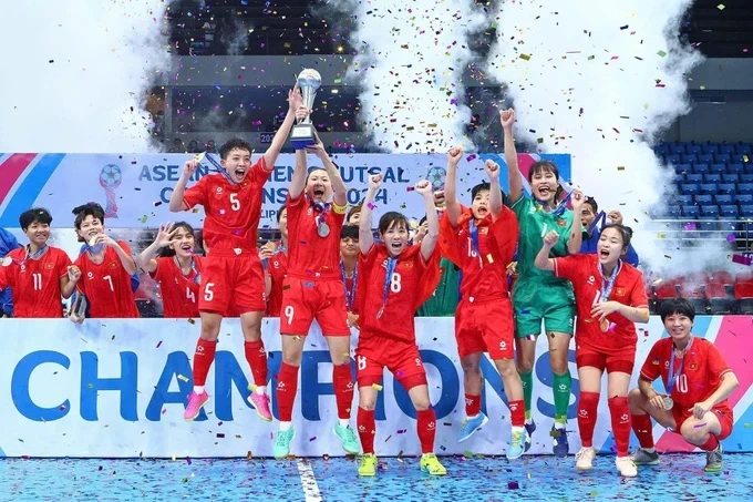 Đội tuyển futsal nữ Việt Nam vô địch Đông Nam Á 2024