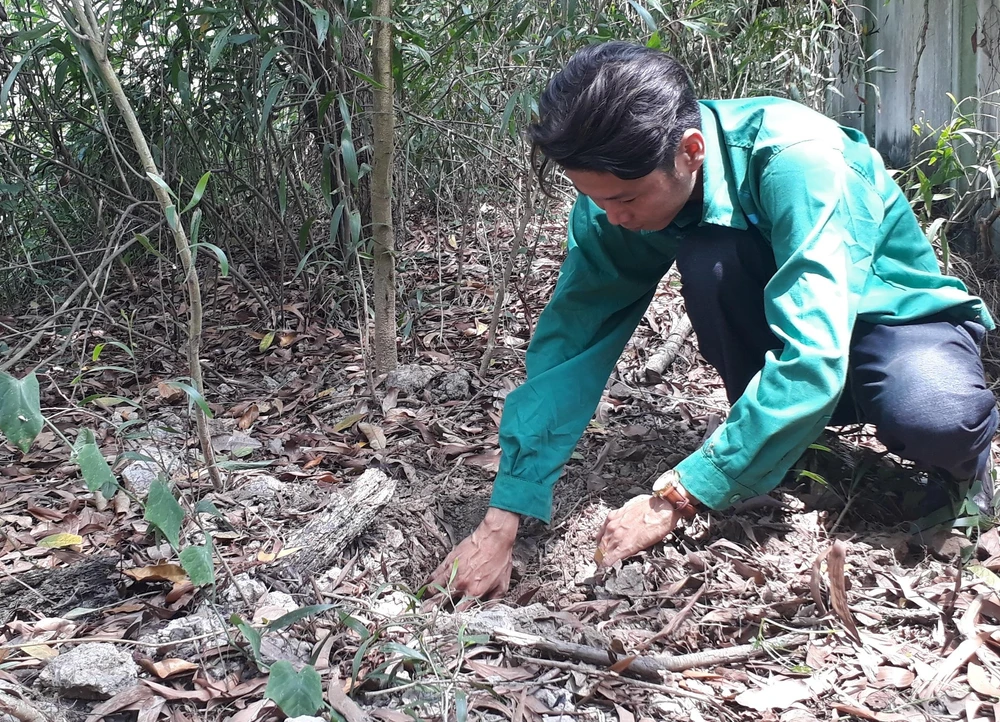 Khu vực được cho là chôn xác thai nhi trong khuôn viên Nhà máy xử lý rác thải TP Cà Mau