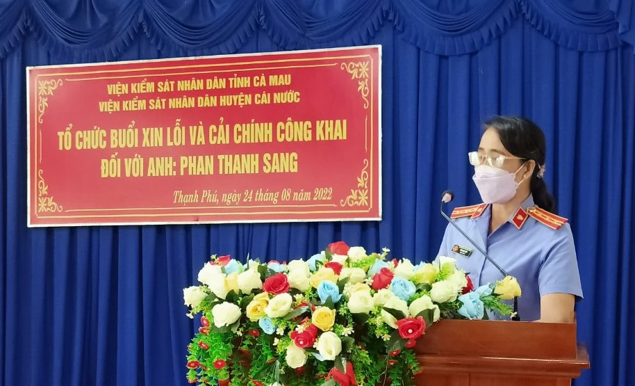 Bà Từ Thanh Thùy tiến hành xin lỗi công khai đối với ông Phan Thanh Sang