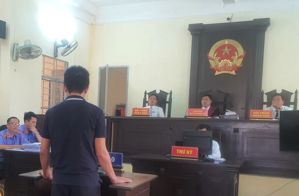 Bị cáo Nguyễn Quốc Khanh tại tòa